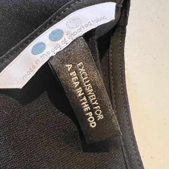 A Pea In The Pod Black Short Sleeve Maternity Top Size Large - Picture 5 of 8